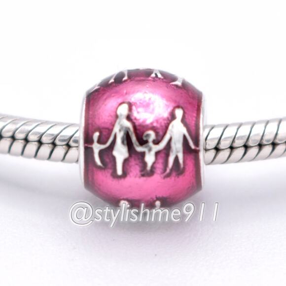 Authentic PANDORA Family Silhouettes Charm with Violet Enamel - 791399EN62 - Picture 1 of 11